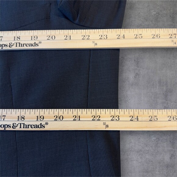 HART SHAFFNER MARX Mens Blazer 48R WOOL Sport Coat Two Button Suit Jacket Black - Picture 13 of 16